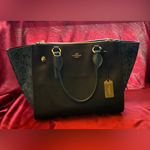 Coach Crosby Carryall Blue with Embossed Snakeskin, Retired - Picture 17 of 17